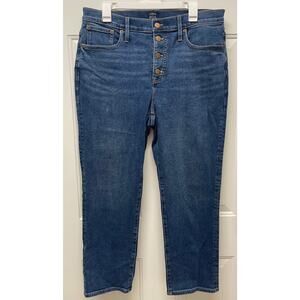 J. Crew Essential Straight jeans high rise denim medium wash size 32
